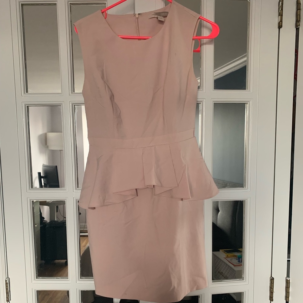 Pink peplum dress